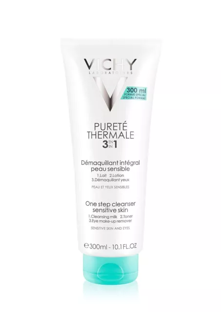 Vichy Purete Thermale Limpiador de un paso 3 en 1, para pieles sensibles...