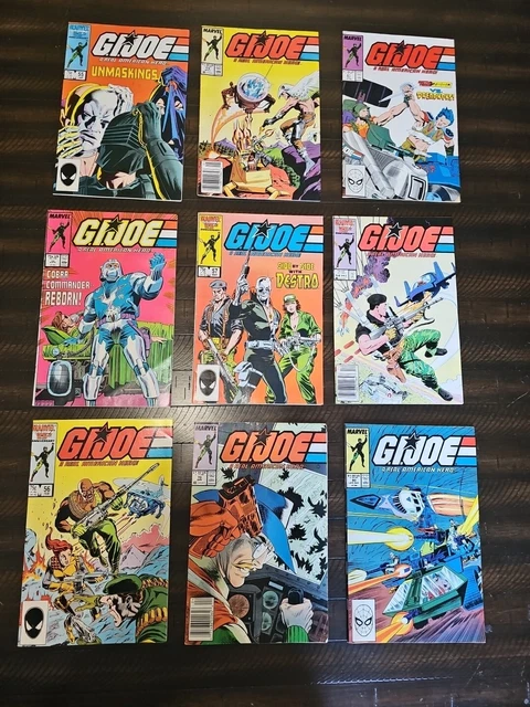 Asst. Gi Joe ARAH Marvel Comic Book Lot Of 9 1980s GD-VG