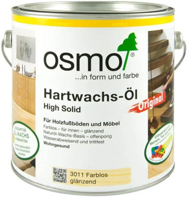 Aceite de cera dura de polix Osmo 3011C 0,75 litros - transparente brillante