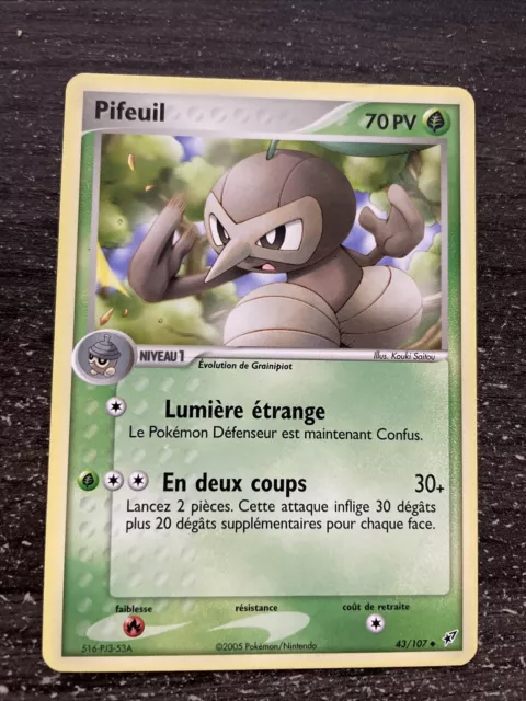 Pifeuil Unco - Pokémon 43/107 Ex Deoxys Proche Du Neuf Fr