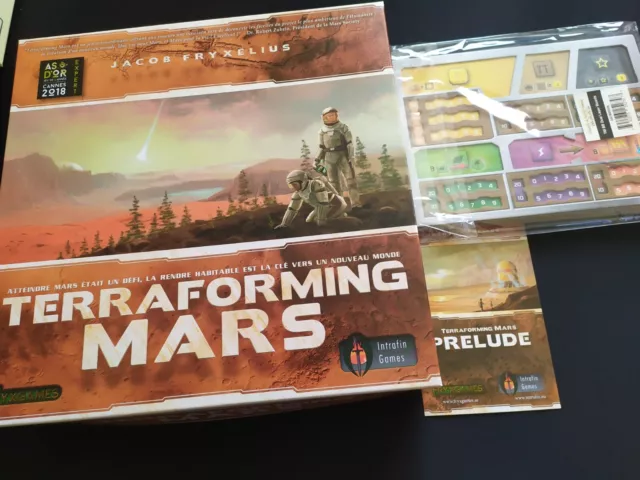jeu Terraforming Mars , son extension Prélude et 5 Deluxe playboards