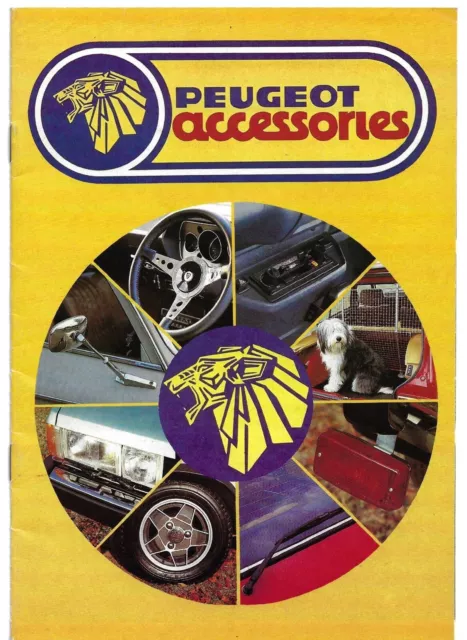 Peugeot Accessories 1979 UK Market Sales Brochure 104 304 305 504 604