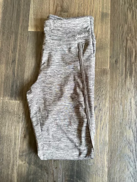 GIRLS Justice * Size 14-16 * Grey Full Length Leggings with Leg Details