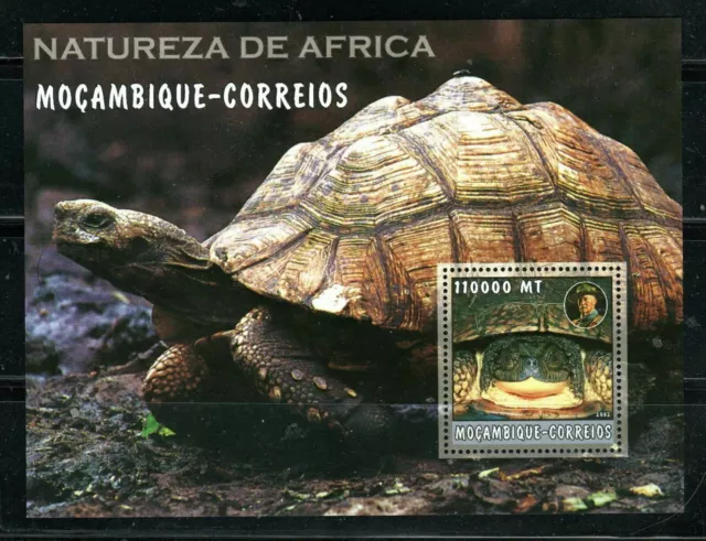 African Animals Turtles Mozambique Stamp Souvenir Sheet Mnh Lot A33