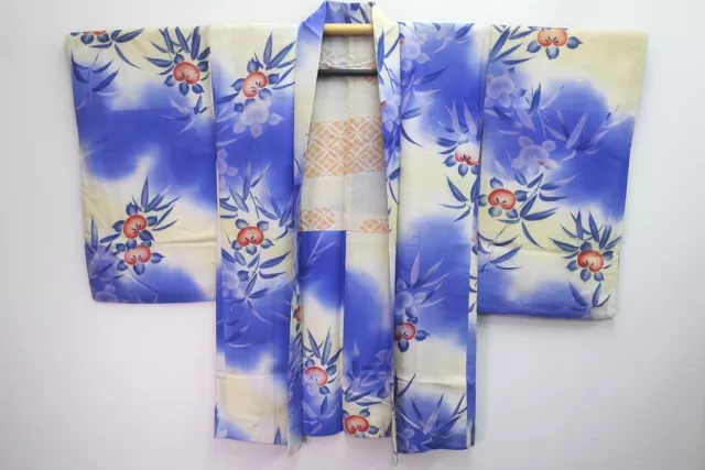 8324C3 Silk Vintage Japanese Kimono Haori Jacket Tachibana 2
