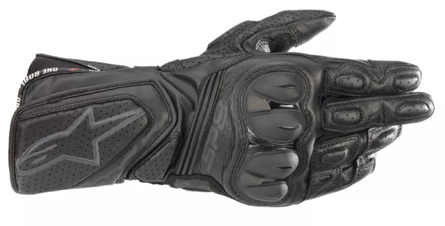 Alpinestars SP-8 V3 Mens Leather Motorcycle Gloves Black/Black