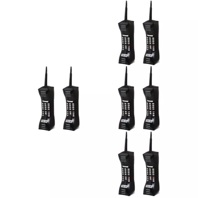 8 Pcs Inflatable Brick Cell Phone Party Decorations - Black