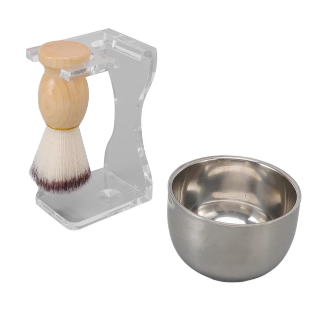 Set Di Pennelli Da Barba Da Uomo In 3 Pezzi Porta Pennelli In Acrilico
