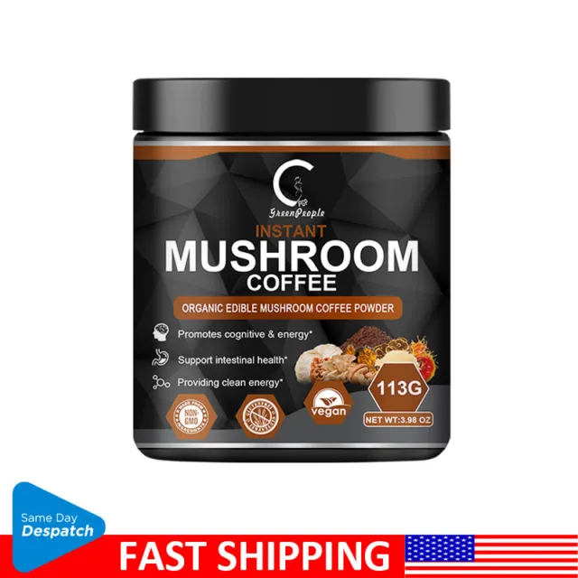 Organic Lions Mane Mushroom Coffee Powder Brain & Memory Hericium Erinaceus 113g