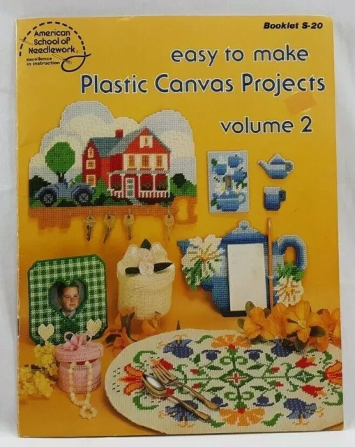 1982 ASN fácil de hacer proyectos de lona de plástico vol 2 libro de patrones 12 diseños 6180