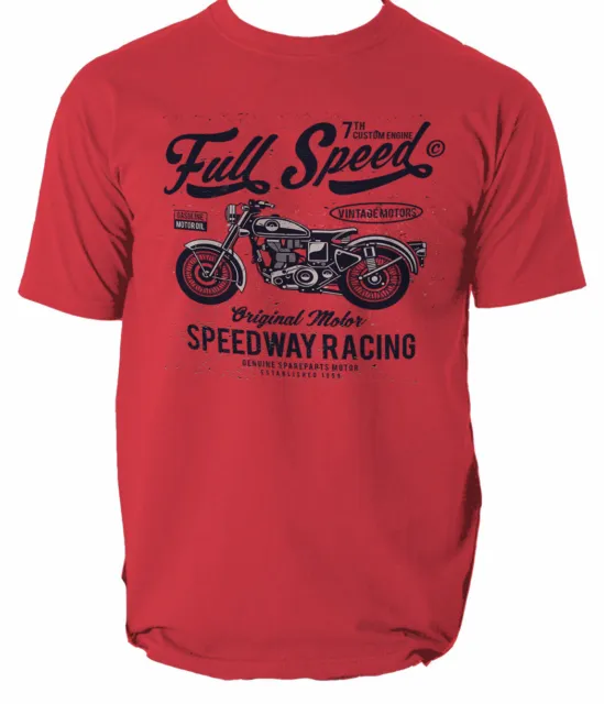 Full Speed t shirt garage motor biker motorcycle mechanic S-3XL