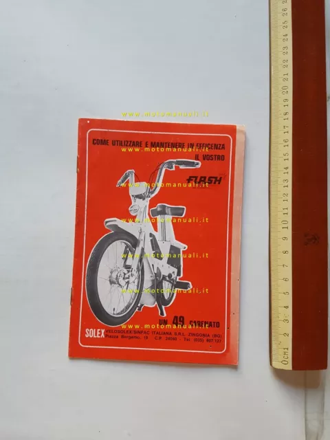 Velosolex Flash 48 manuale uso originale italiano owner's manual