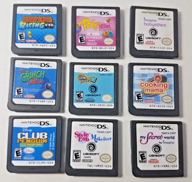 LOT OF 9 NINTENDO DS GAMES / LITE DSi 3DS COMPATIBLE KIDS FAMILY