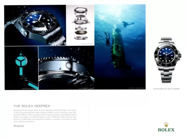 Rolex Sea-Dweller Deepsea ref 126660 60 years Anniversary 2 Page A4 Print Ad