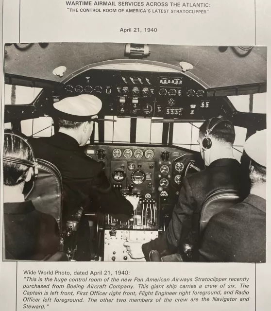 BOA Boeing Clipper Flying Boat Service Real Photo 1940 Control Room Stratoclippe