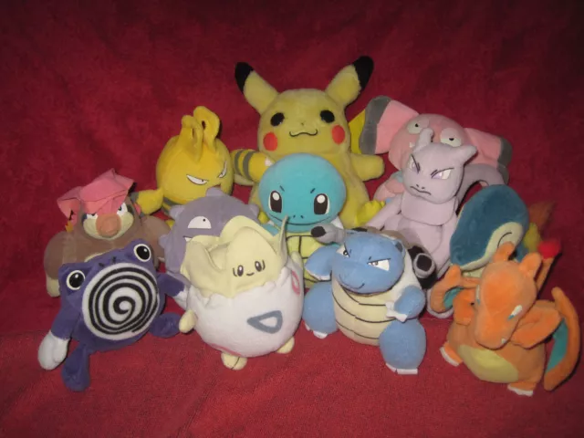 Vintage Pokemon Stofftier z. Auswahl von Hasbro, Plüsch-Figur, Plüschtier