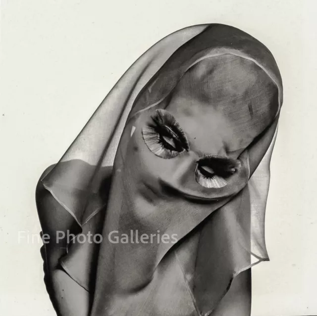 1960/91 Vintage IRVING PENN Female Fashion Head Veil Quadritone Photo Engraving