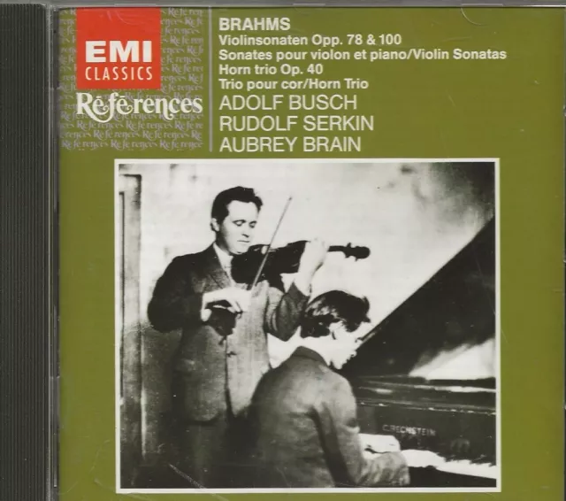 Brahms: Sonate Per Violino Op.78 & 100, Trio Con Corno / Busch, Serkin, Brain CD