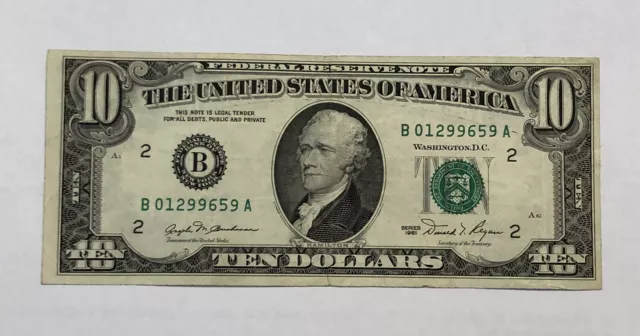 USA Stati Uniti series 1981 $ 10 Dollars B….A, Originale, BB