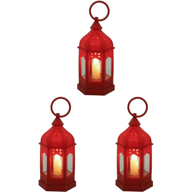 3 PC LED-Elektronik Kerzenlicht Retro-Kerzenlampe Eid Nachtlicht