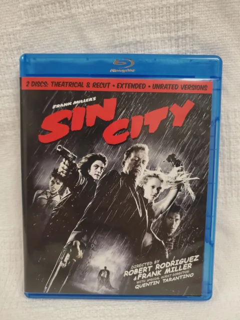Sin City (Blu-Ray, 2011) Recut Extended Unrated 2-Disc Set SEALED LOOSE DISC