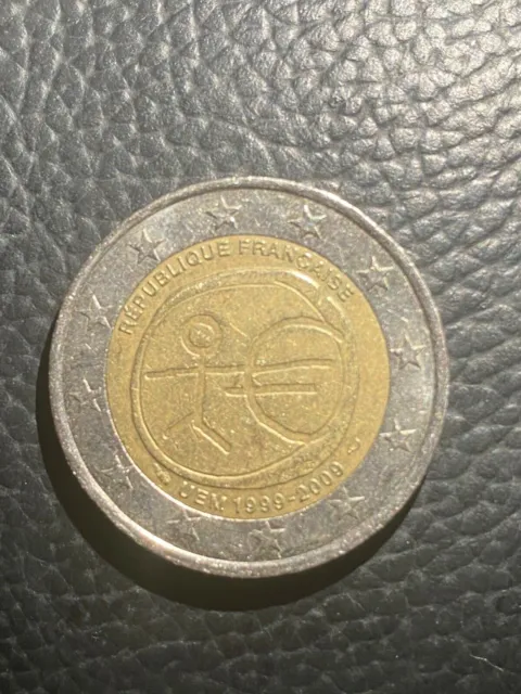 pièce de 2 euro rare 1999-2009 république française 