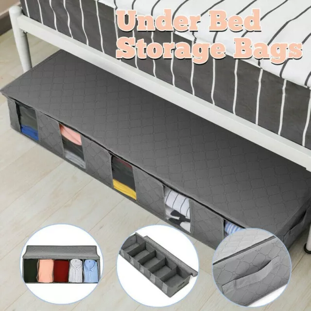 Unter Bett Aufbewahrungstasche Behälter Schuh Kleider Box Unterbett Organizer Rv