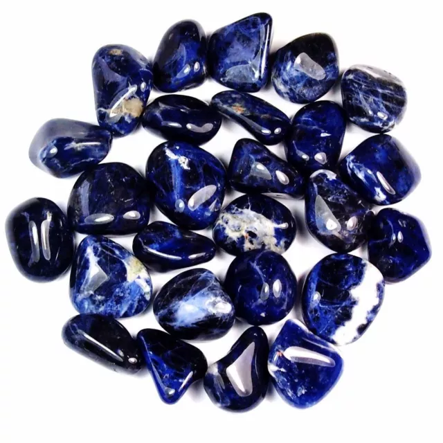 Sodalith XL PREMIUM Trommelsteine Ø 35 - 45 mm Edelsteine Sodalite