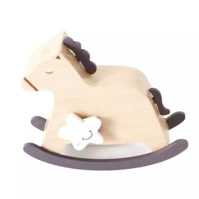 Over the  Wooden Rocking Horse Wind  Music Box, YunSheng Mechanism Movement1996