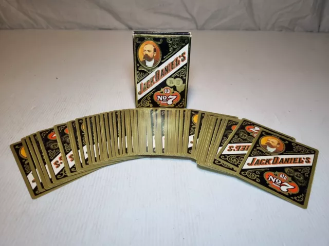 Old No 7 Jack Daniels Gentlemens Playing Cards - Plastic Coated - Complete- Used