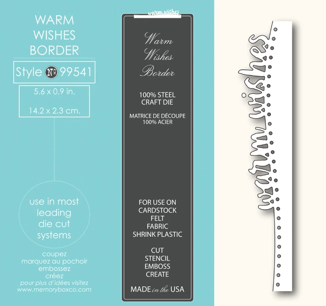 Memory Box Die 99541 Warm Wishes Border
