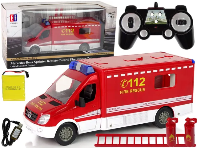 Ferngesteuert FeuerwehrAuto Fahrzeug Rettungswagen RC Spielzeug