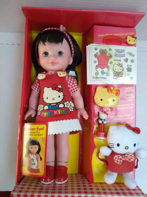 Hello Kitty Kleinkind Kimmy Puppe Stempel Aufkleber Fun Girl 1998 Mattel selten 13 Zoll