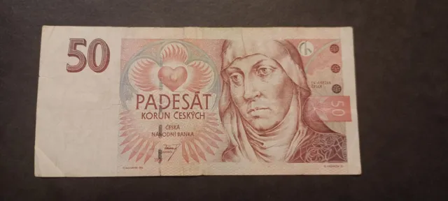 👁👁Czechoslovakia 50 korun banknote,1994year(Good condition)  A257