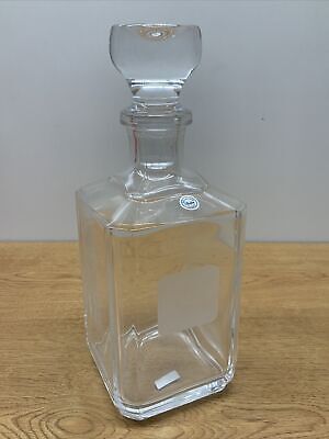 Vintage Antique Clear Cut Crystal Glass Liquor Decanter With Stopper