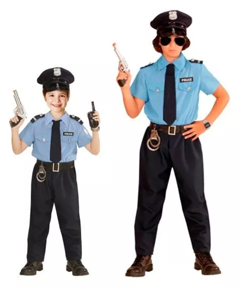 POLIZIST POLIZEI Kinderkostüm Jungen Kostüm mit Hut Uniform Karneval