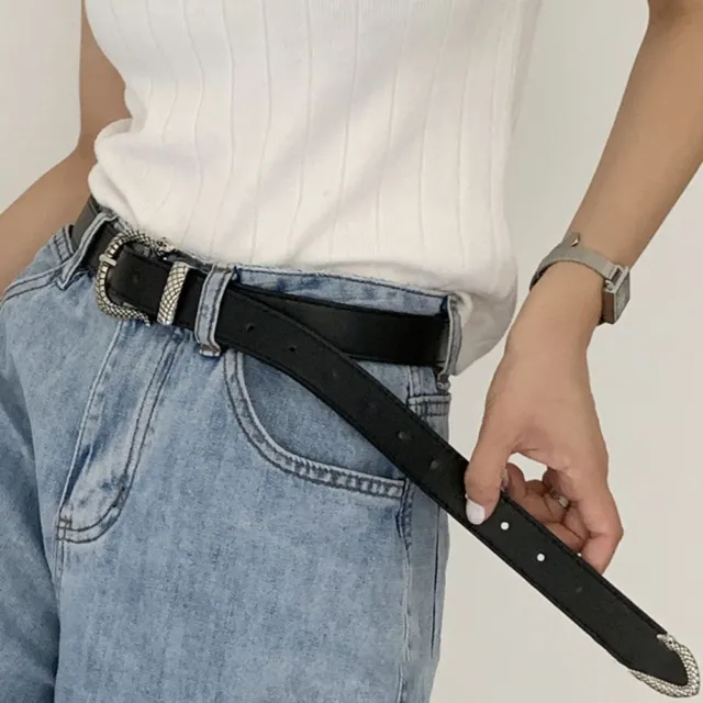 Casual Serpentine Leather Belt Luxury Design Jeans Belt Women Waist Strap