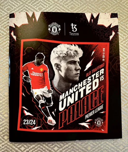 Manchester United vs Crystal Palace 23/24 FA Premier League Program FREE P&P