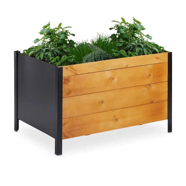 Hochbeet Holz Gemüsebeet Pflanzenbeet Terrassenbeet Balkon Kräuterbeet Garten