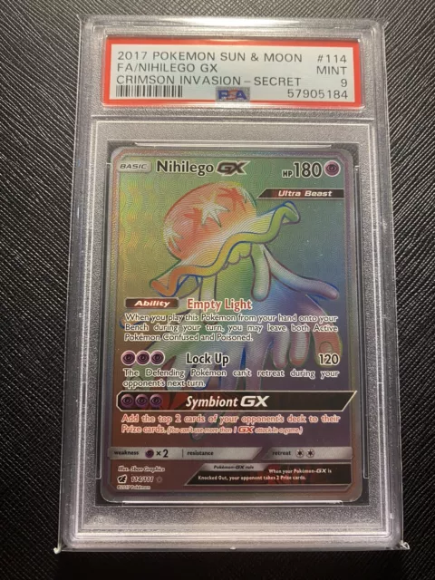 Nihilego GX - 114/111 - Hyper Rare NM Sun & Moon Crimson Invasion