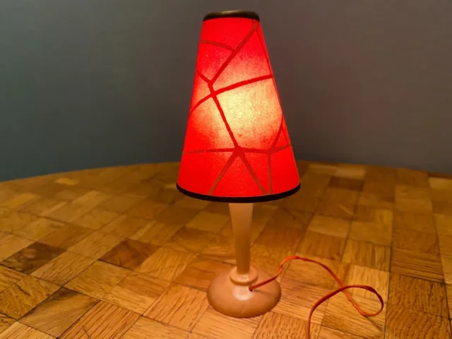 Lampe  Kahlert  funktioniert 50er  Puppenhaus Puppenstube 1:12 dollhouse lamp