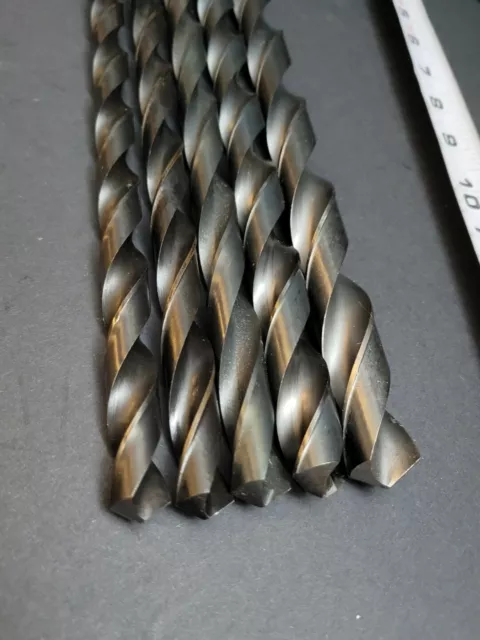 NICE 2MT Extra Length Drill Lot 35/64" to ¾" Cobalt & HS Machinist Morse Bit MT2 3