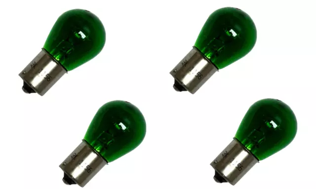 4x 1156 Vert Miniature Léger Ampoule 12v Queue Arrière Frein Arrêter Signal Lot