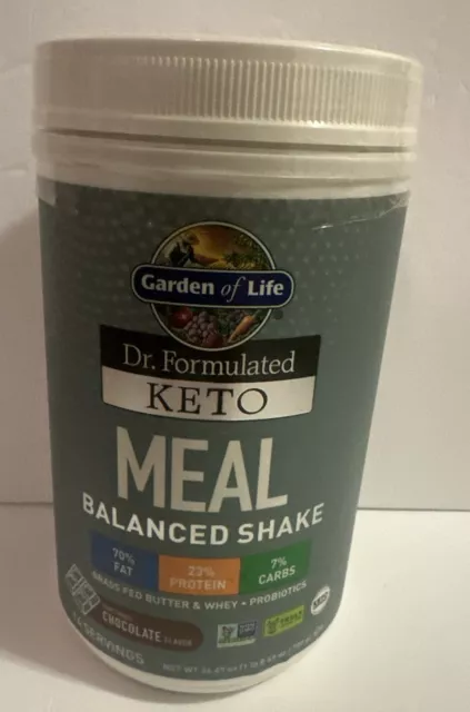 Dr. Formulated Keto Meal Balanced Shake, Chocolate, 1.54 lbs (700 g) BB 04/29/24