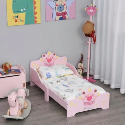 Premium Kids Wooden Princess Crown Bed with Safety Side Rails – Best Quality & Design main image 0