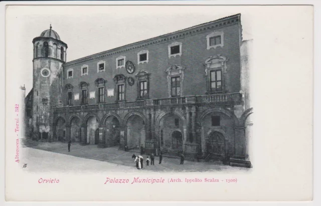 ANTICA CARTOLINA DI ORVIETO - TERNI - PALAZZO MUNICIPALE - ED. ALTEROCCA n. 342