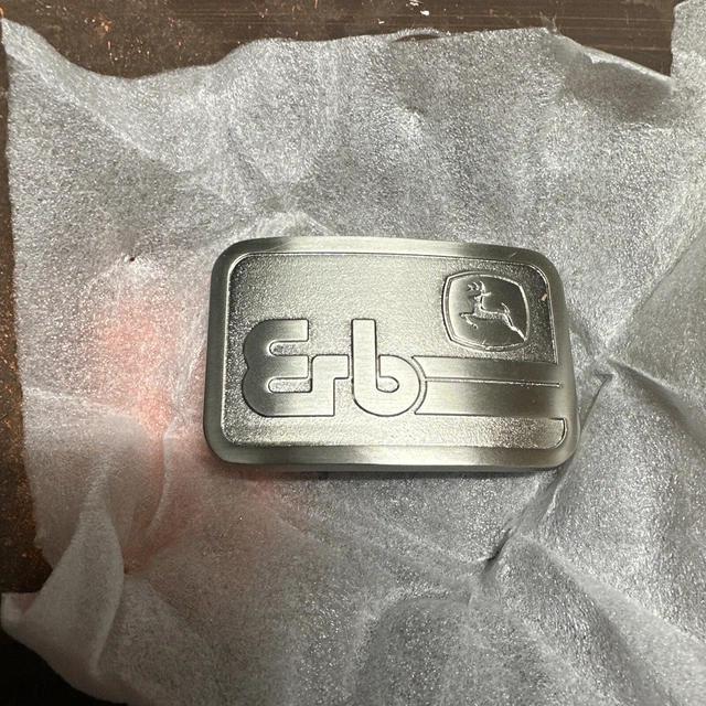 Vintage John Deere Erb Equipment Dealer Belt Buckle 1990’s New Old Stock