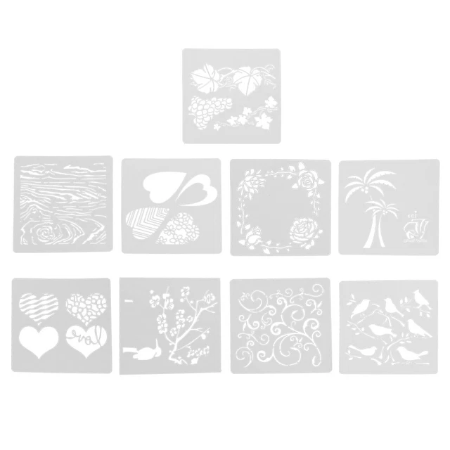9 Pcs Punktmalerei-Schablonenvorlagen Malvorlage Malset Für Kinder Handbuch