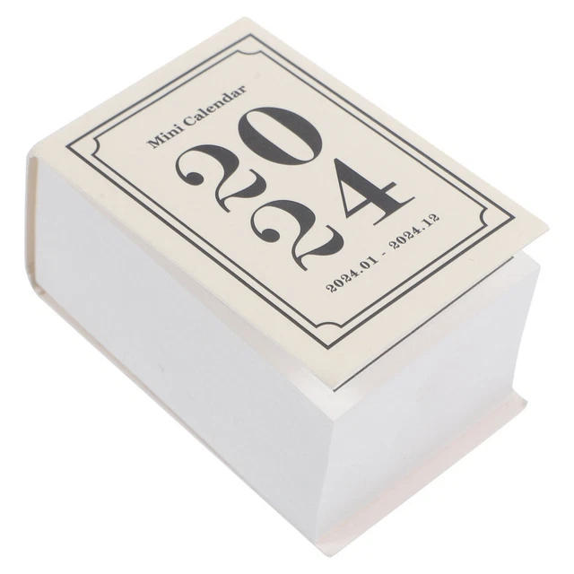 2024 TEAR OFF Monthly Desktop Calendar for Home Office, 2 Inch (White ...