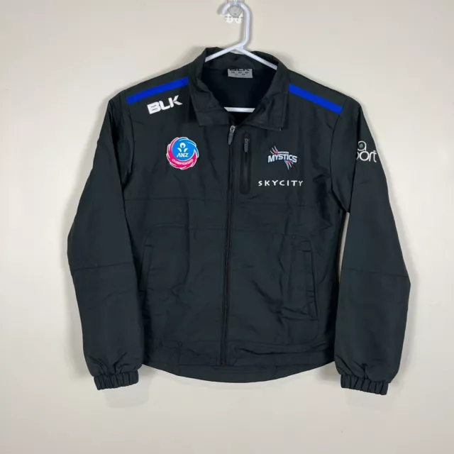 Northern Mystics New Zealand Netball Jacket Full Zip BLK Womens AU 10